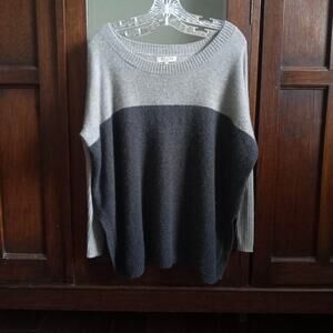 WYATT 100% Cashmere Sweater Slouchy XS Gray Pullover Long Sleeve Collection